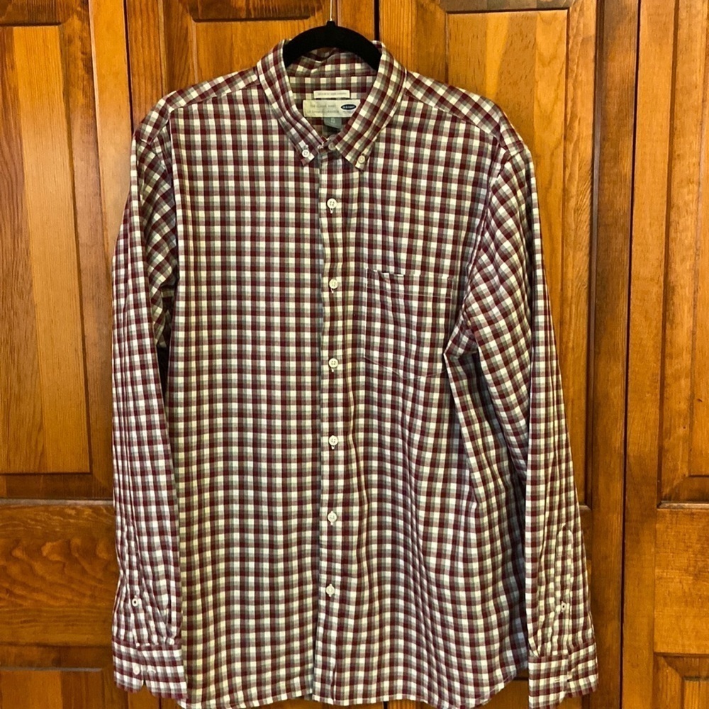 Old Navy Plaid Classic Button Down Regular Fit XL EUC